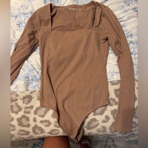 Abercrombie & Fitch Brown Long Sleeve Bodysuit